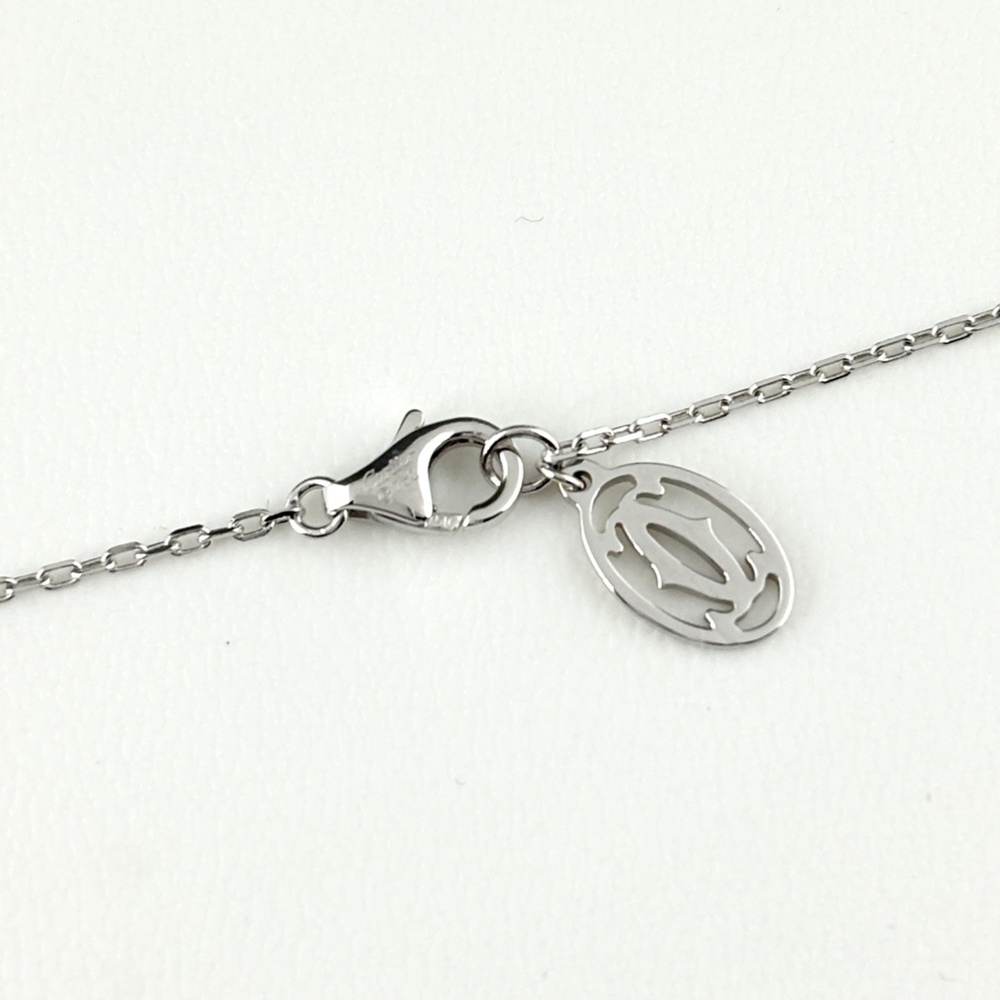 CARTIER Silver Diamond Heart Necklace - Picture 5 of 6